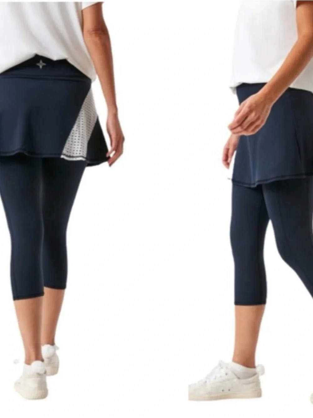 Tuckernuck Skirted Capri Pant Navy Blue XL NWT Tnuck Sport Active Athleisure